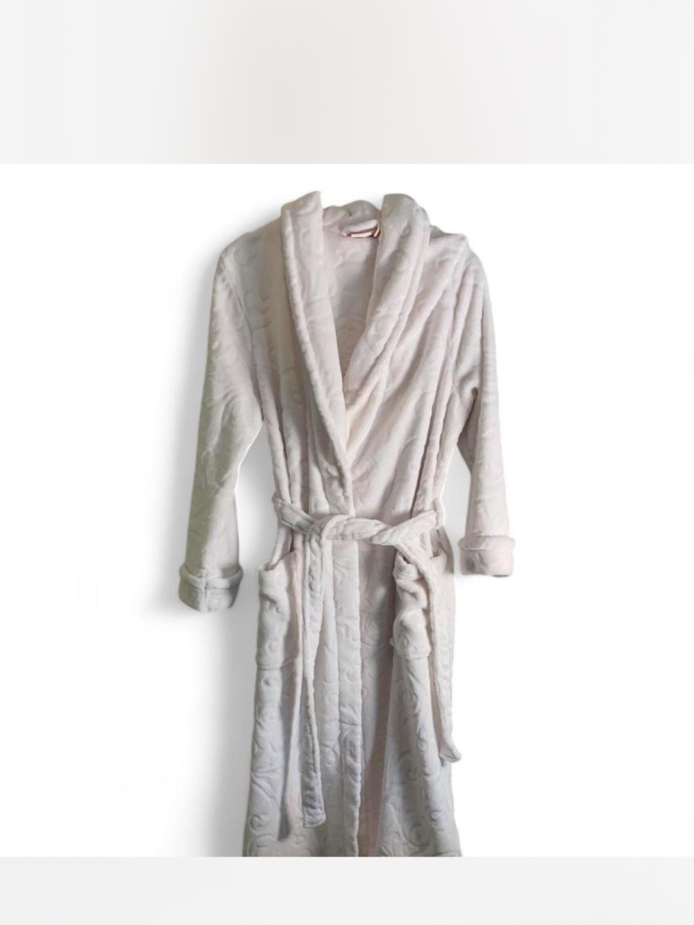 Coral Bay Light Pink Plush Robe with Shawl Collar